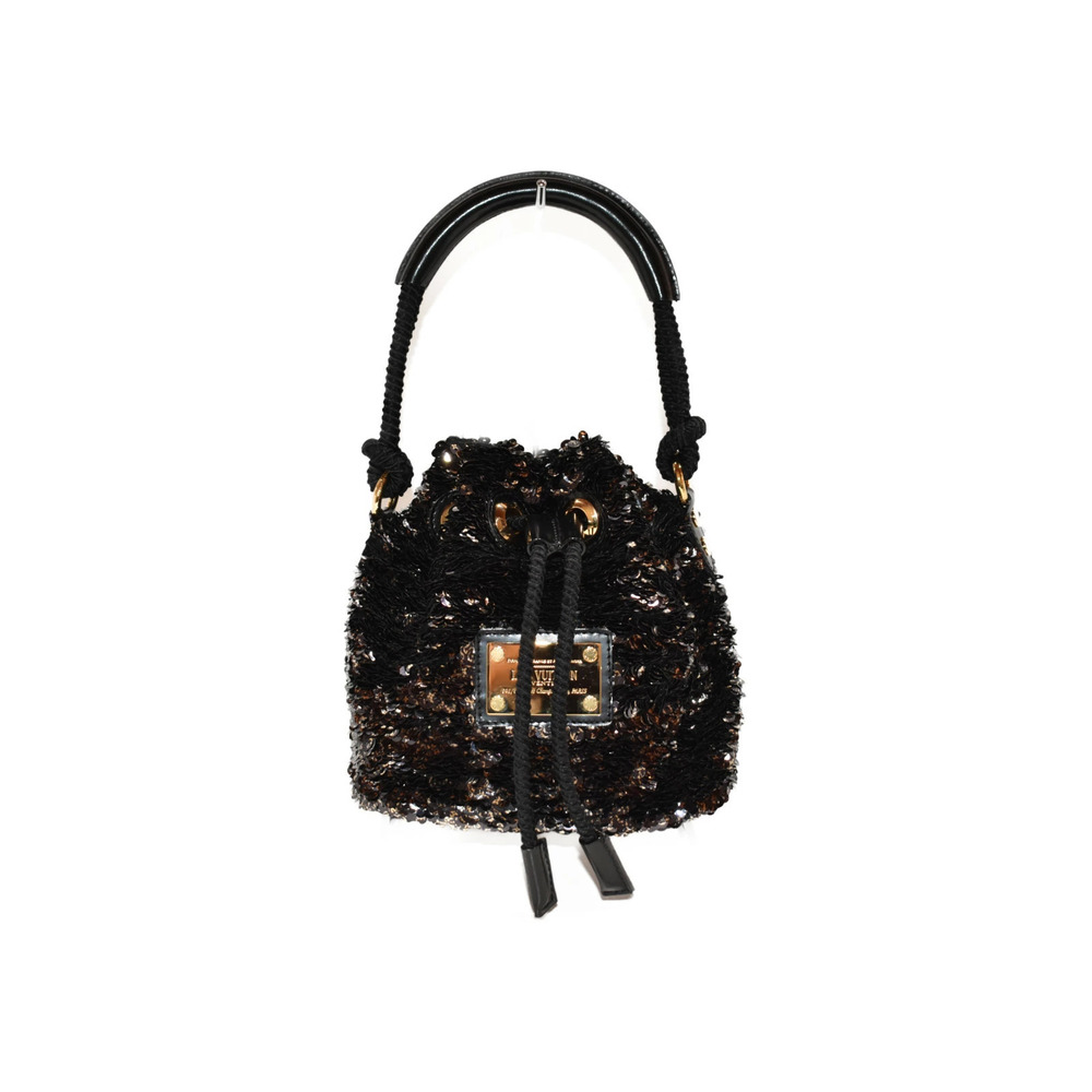 LOUIS VUITTON Noe Lococo Sequin Leather Handbag Drawstring Bag